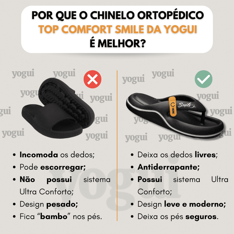 Chinelo Ortopédico Top Comfort Smile® + Brinde Exclusivo