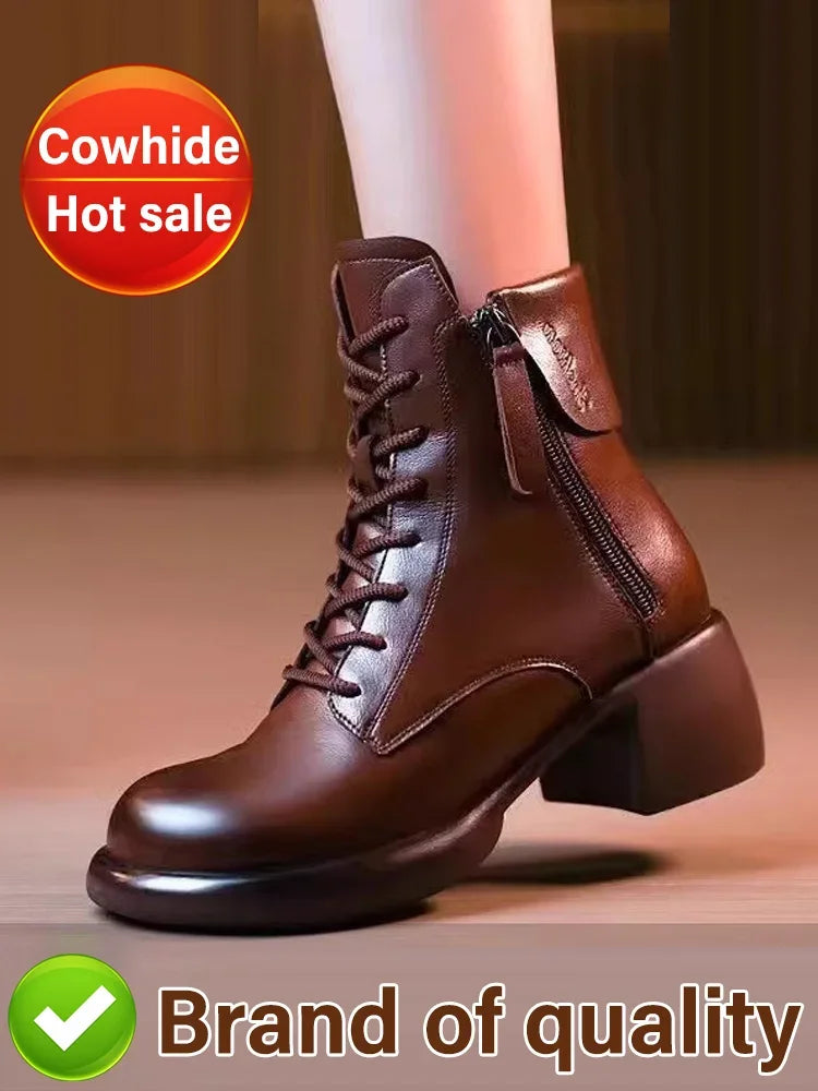 Botas Britânicas Vintage em Couro