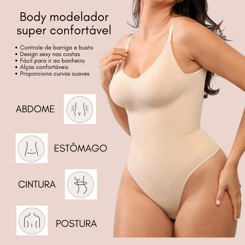 Body Modelador Costas Abertas