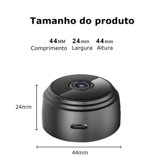 Mini câmera WIFI sem fio com ímã integrado